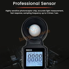 Digital illuminance Light Meter Lux meter Photometer 200000Lux Luxmeter Tool US