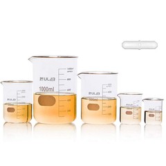 5 Pack Glass Lab Pyrex Beaker Set Measuring Cup 50/100/250/500/1000 ML