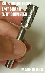SB3D Cylindrical Cut Tungsten Carbide Burr Bur Cutting Tool Die Grinder Bit 1/4″