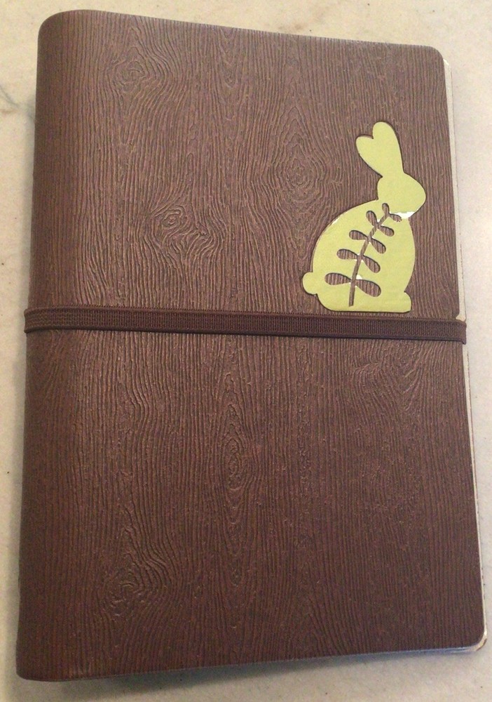 Filofax Woodlands Personal Organizer Brown Cover Green Bunny Rabbit – Rare Used.