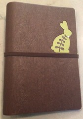 Filofax Woodlands Personal Organizer Brown Cover Green Bunny Rabbit – Rare Used.