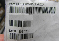 100 Thin Full Hardened Steel Arbor Shim Washers 3/4″ OD x 1/2″ ID x .020″ Thick