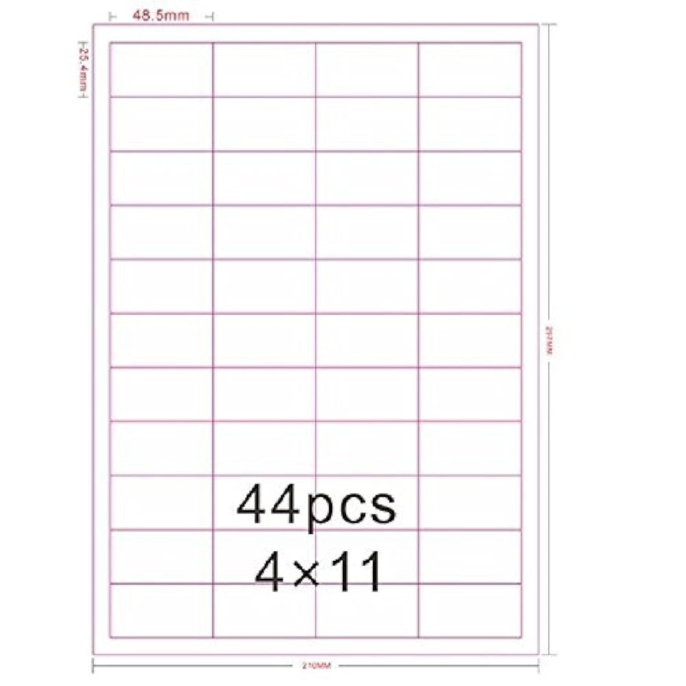BESTeck_Amazon FBA Label 44-up Labels 48.5×25.4mm on A4 White Adhesive Mailin…