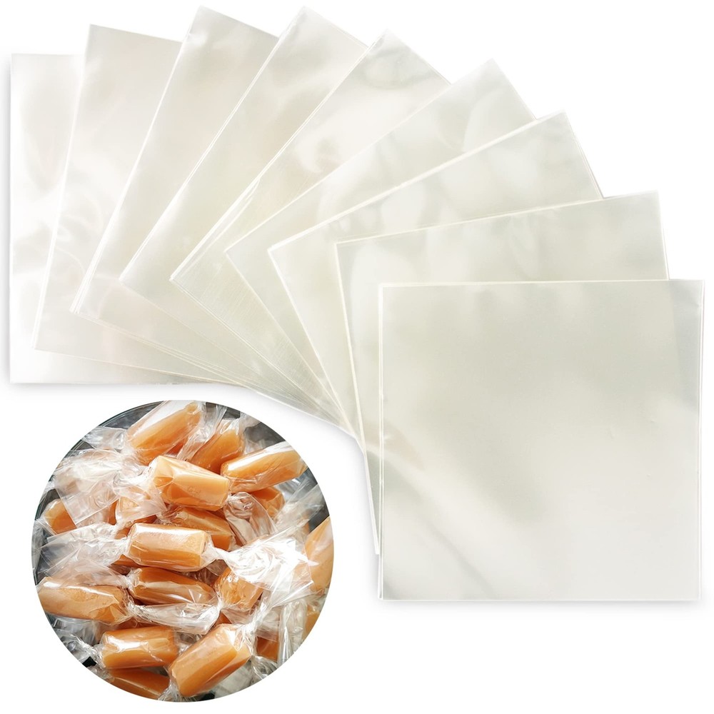 600pcs Clear Candy Wrappers 5 x 5inches Cellophane Candy Wrappers Wrapping P…
