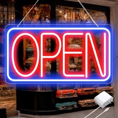 Ultra Bright Blue Red Horizontal Led Neon Sign 16.5″ x 9″ Plug In Electric