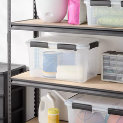 Large IP67 Waterproof Storage Box Clear Stackable Latching Lid Container