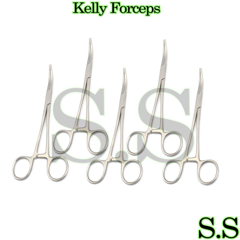 5 Five Kelly CURVED 5.5″ Hemostats Forceps Surgical