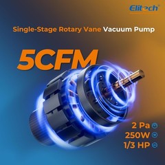 Elitech 2-in1 HVAC Tool Kit with 5CFM Vacuum Pump Digtal Manifold Gauge LMG-10W