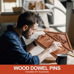 Wooden Dowel Pins 5/16″ x 2-3/8″ (8mm x 60mm) Straight Dowel Rods Count 120