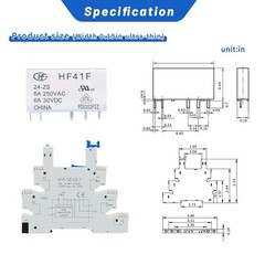 (10Pcs) 24V Relay Din Rail;Silm;Signal for PLC;24VDC and 24vdc/vac
