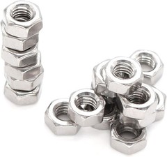 3mm I.D. M3 Hex Nuts – 150 Silver Stainless Steel Set for 3D Printing