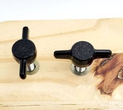 1/4″-20 x 1 1/4″ Thumb Screw T Bolts with Black Butterfly Tee Wing Knob 4 Pack