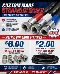 Chinese mini Custom Hydraulic Hose’s by the Foot 1/4″ or 3/8″ ID with Din ends