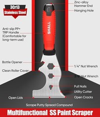SHALL Drywall Knife Set, 7 Pcs Stainless Steel Drywall Hand Tool Kit