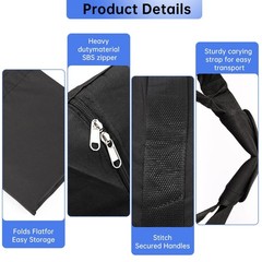 Large Tent Storage Bag – 83″ L x 12″ W – 600D High-Density Fabri Tent Poles B…