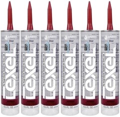 Sashco Lexel 6 Pack 10.5 oz Kitchen Bath Clear Paintable Adhesive Caulk – 13010