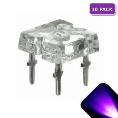 10 x Flat Piranha UV Purple LED Light Super Bright LEDs Ultra 3mm 5mm Tail RC Ca