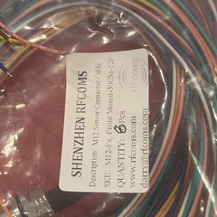 8 Lot – SHENZHEN RFCOMS M12 Sensor Connector Cable 30CM-12P M12-fe