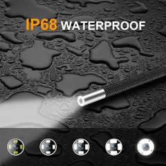 0.25 in Slim Probe 360° Articulating Endoscope Camera with 5″ Screen & Light