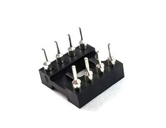 10PCS DIP-8 IC Sockets Machined Round Contact Pins Holes Pitch 2.54mm DIP8 DIP 8
