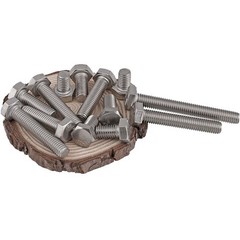 M12 x 1.0 Fine Thread 304 Stainless Steel Hex Head Bolts Hex Cap Screws DIN 933