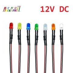 5mm 12V Pre-Wired Red Yellow Blue Green White Orange Purple Pink Warm white Leds