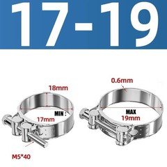 Hose Clamps-Clips 304/201 Stainless Steel Heavy Duty T Bolt Exhaust 17mm-502mm