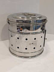 Vintage Industrial Medical Sterilizer Drum – Antique Surgical Autoclave Canister