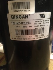 QINGAN YZG-AO57Y2D2T3. 115V 1PH 580 W R410A