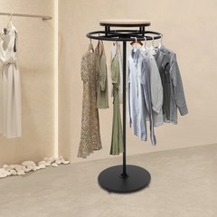 Clothing Display Rack Floor-standing Garment Hanging Rack Round Clothing Rack US