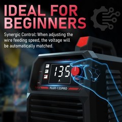 135Amp MIG Welder,110V Flux Core Welder Flux MIG/Lift TIG/Stick 3-in-1