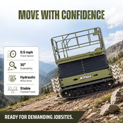 2026 BRAND NEW ELECTRIC TRACK SCISSOR LIFT XFLEX 4068ET/45 FEET WORKING HEIGHT