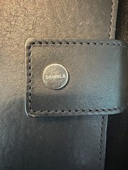 Shinola leather Journal Cover black notebook snap made in USA new w gift box
