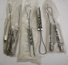 Lot of 6 MSI Drop Wire Hanger Cable Electrical Steel Wedge Clamps