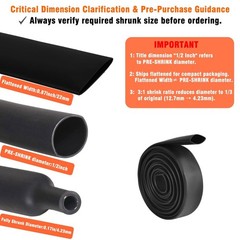 1/2 Inch12.7mm Heat Shrink Tubing – 10 Ft 3:1Ratio Waterproof Heat Shrink Tub…
