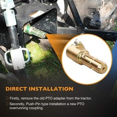 PTO Extender Adaptor Male 6 & 1-3/8″ Female 21 & 1-3/8″ Spline Fit 70HP Engine