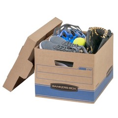 Bankers Box Heavy Duty Storage Boxes, 10″ x 12″ x 15″ 10 Pack, Kraft Brown
