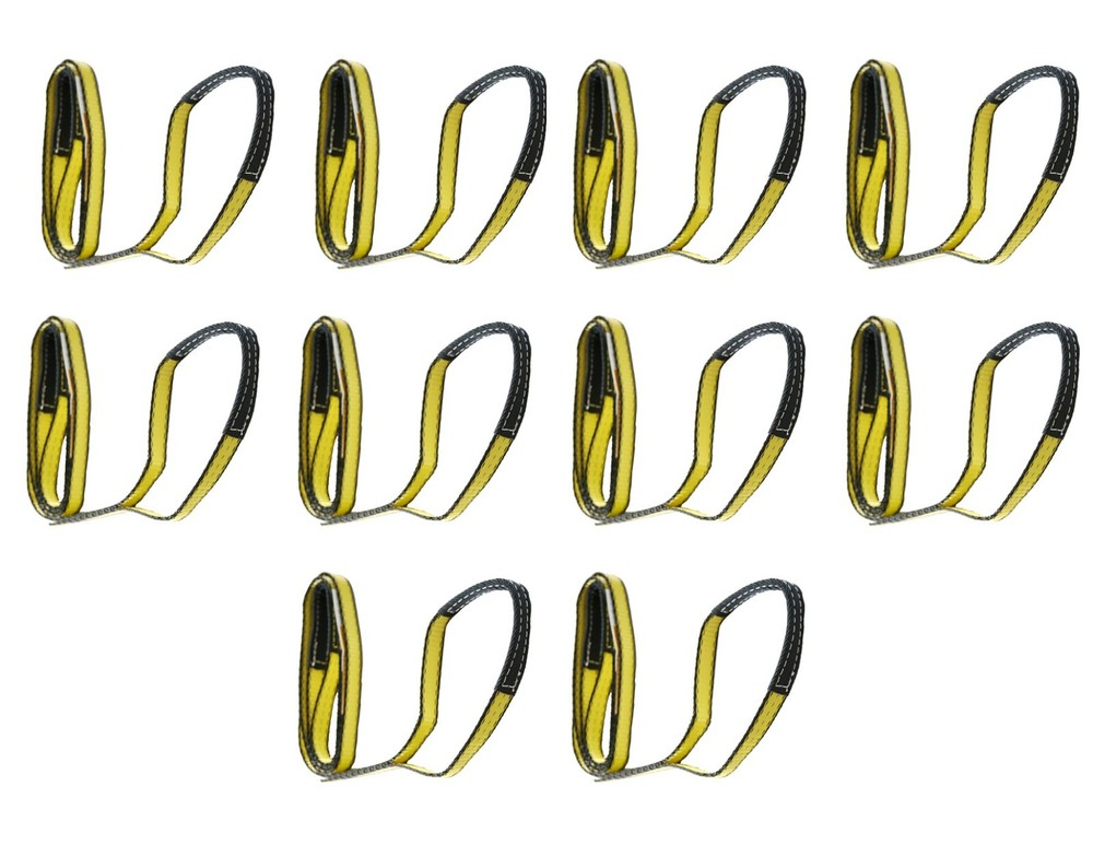 1″ x 3′ ft Web Lifting Sling Synthetic 2-ply Eye & Eye (Pack of 10) Bulk