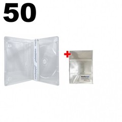 50 PREMIUM Clear Blu-Ray Single Cases 14MM & 100 OPP Bags