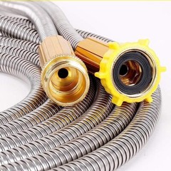 Roof-top Sprinkler with Brass 3/4 Hose Bibb Valve Swivel Adapter & 25′ Fire Hose
