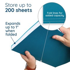 25 Blue Summit Supplies Colored Hanging File Folders Legal Size, 9.5″ x 14.75…