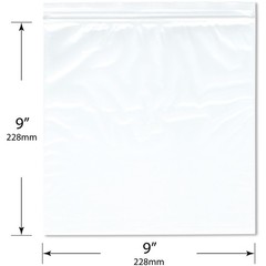 Plymor 9″ x 9″, 2 Mil Zipper Reclosable Plastic Bags