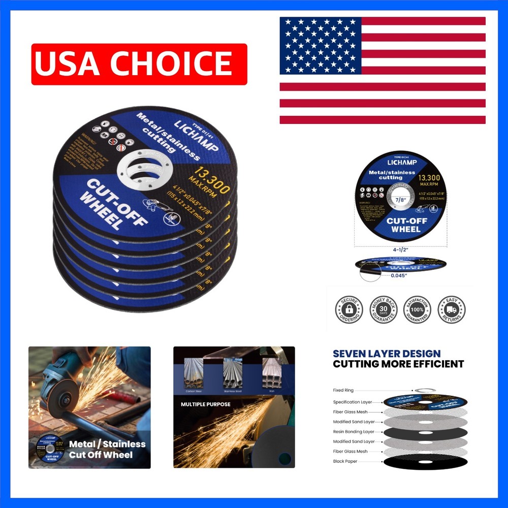 4-1/2 Cut Off Wheels for Metal, 6 Pack 4.5 inch Disc Cutting Wheel Cutoff Bla…