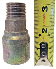 (4)3/4″ Hose x 3/4″ NPTF Male Pipe Thread Hydraulic Hose End Crimp Fitting 12-12