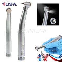 Dental Fiber Optic LED E-generator High Speed Handpiece Turbine 2 Holes Burr