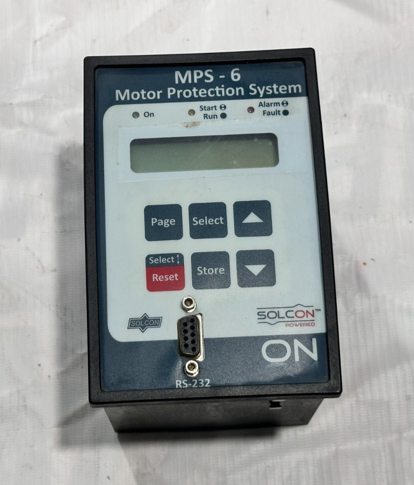 SOLCON MPS-6 5-2-3T-M-0-S MOTOR PROTECTION SYSTEM MPS6523TM0S