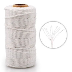 G2PLUS White String, Cotton Bakers Twine, 328 Feet 2MM 2mm x 100m,