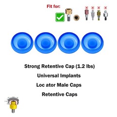 US Hiossen ET Implants Overdenture Regular Locator Abutment & Male Cap Inserts