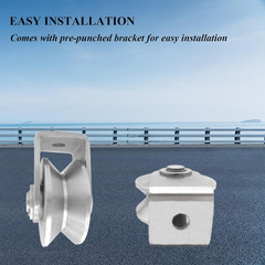 Durable Stainless Steel V Groove Wheels for Smooth Sliding Gates & Carts