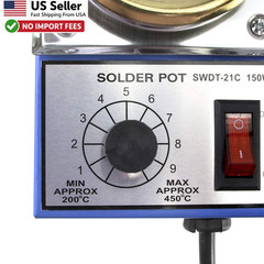QWORK Solder Pot 150W 110V 50mm Soldering Bath 500g Titanium Plate FROM USA